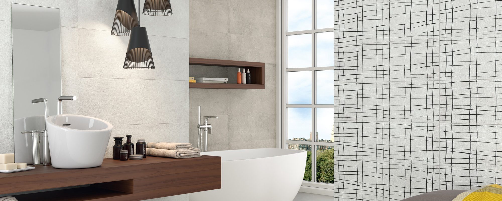 SHARON cement effect porcelain bathroom tiles uk slider 4