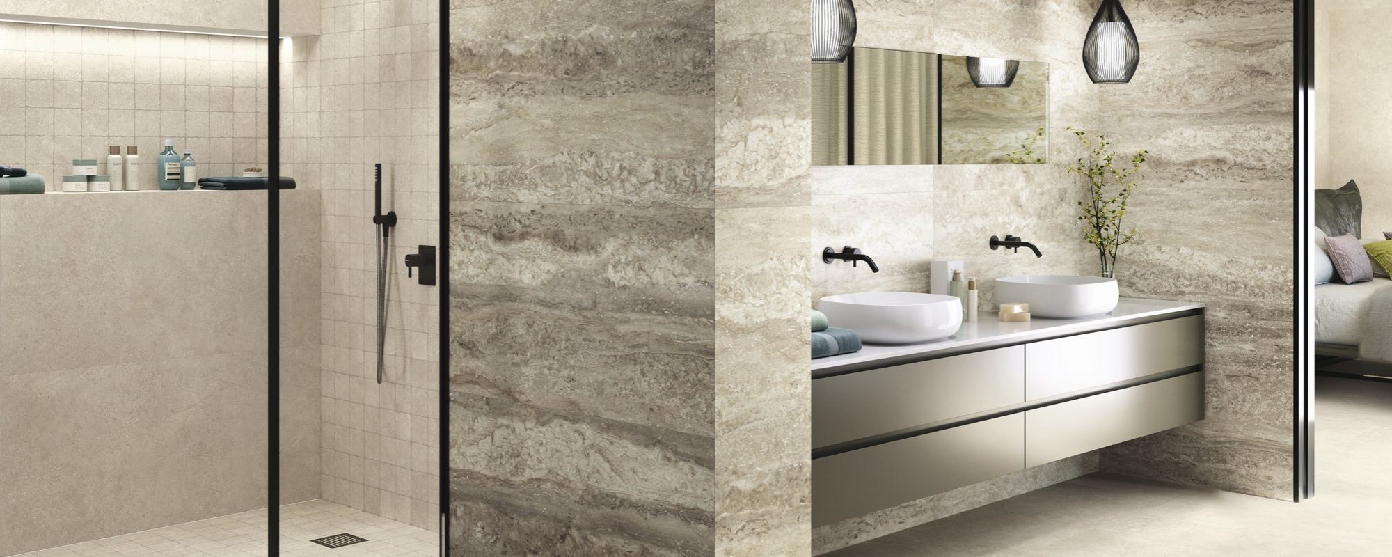 WABI SABI cement effect porcelain bathroom tiles uk slider 3